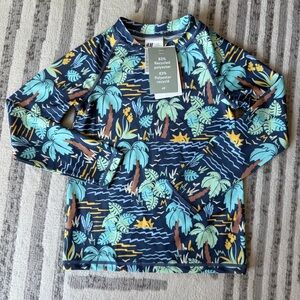 NWT H&M Tropical Print RashGuard